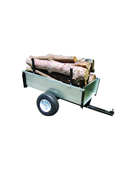 Remorque avec benne basculante en acier galvanisé avec châssis renforcé*charge maximale de 450kg