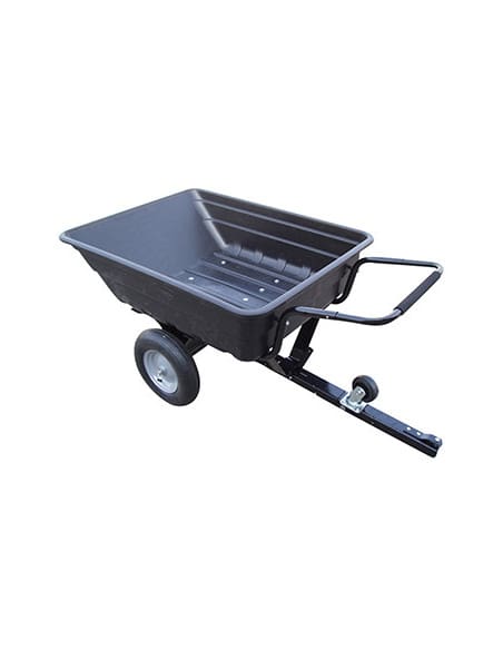 Remorque avec benne basculante en polyéthylène convertible charge maximale de 250kg