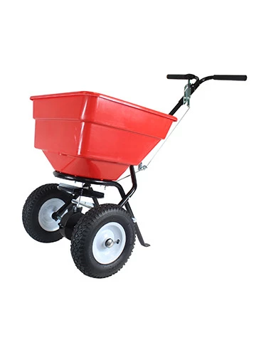 Épandeur rotatif à pousser d'une capacité maximale de 50 kg avec contrôle du débit par levier en mét