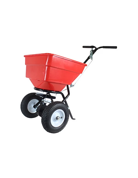 Épandeur rotatif à pousser d'une capacité maximale de 50 kg avec contrôle du débit par levier en mét
