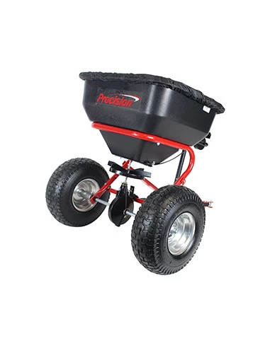 Épandeur rotatif à tracter professionnel capacité maximale de 60 kg avec débit réglable par levier
