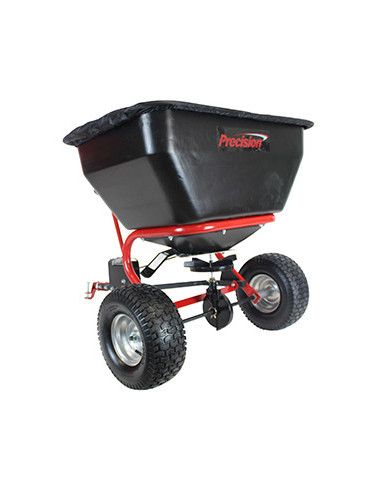 Épandeur rotatif à tracter professionnel capacité maximale de 90 kg avec débit réglable par levier