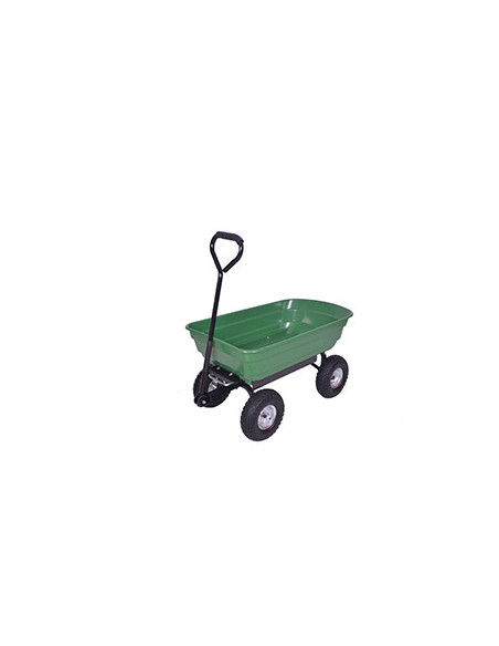 Remorque trainée basculante, équipée de quatre roues 410/350-4 Bac vert de 945 x 505 x 210 mm