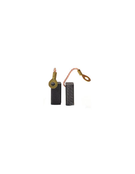 Jeu de 2 charbons adaptable pour BOSCH. Dimensions: 6,4x8x16,5mm.