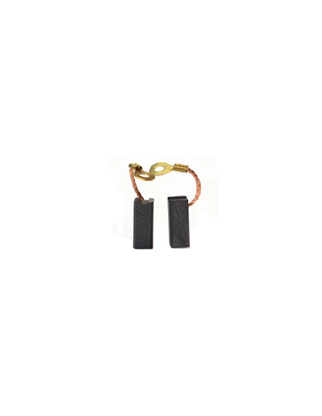 Jeu de 2 charbons adaptable pour BOSCH. Dimensions: 6,4x6,4x16mm.