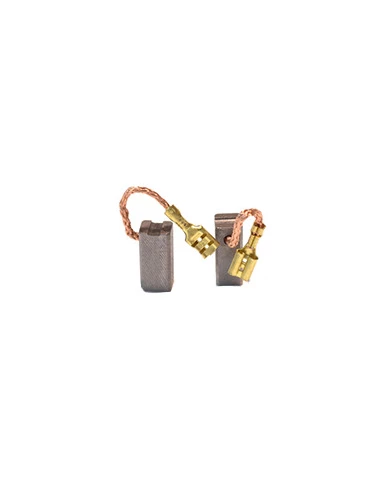 Jeu de 2 charbons adaptable pour BOSCH. Dimensions: 7 x 8 x 17mm.