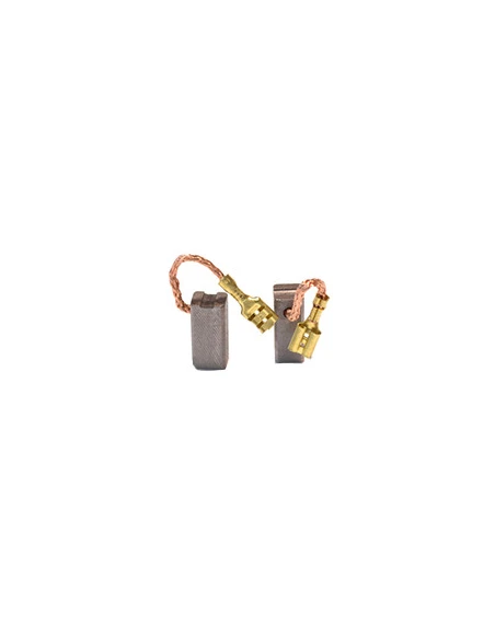 Jeu de 2 charbons adaptable pour BOSCH. Dimensions: 7 x 8 x 17mm.