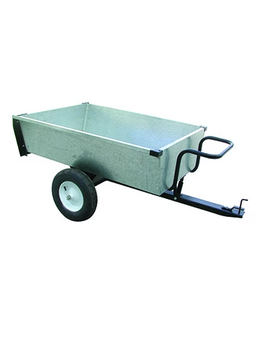 Remorque avec benne basculante en acier galvanisé charge maximale de 320kg