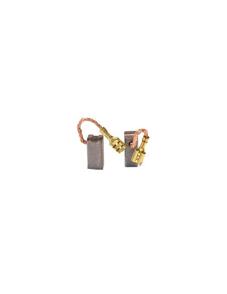 Jeu de 2 charbons adaptable pour BOSCH. Dimensions: 7 x 8 x 17mm.