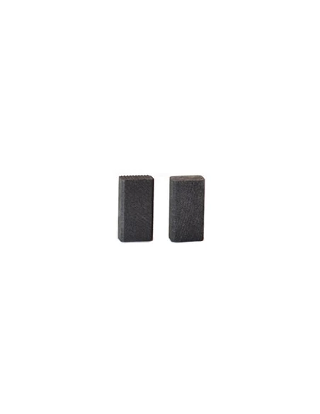 Jeu de 2 charbons adaptable pour BLACK & DECKER. Dimensions 6 x 6 x 12.5mm.