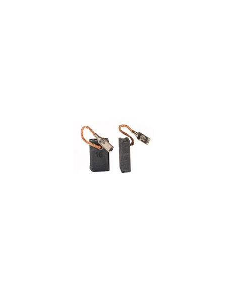 Jeu de 2 charbons adaptable pour BOSCH, HILTI. Dimensions: 5 x 10 x 16mm.
