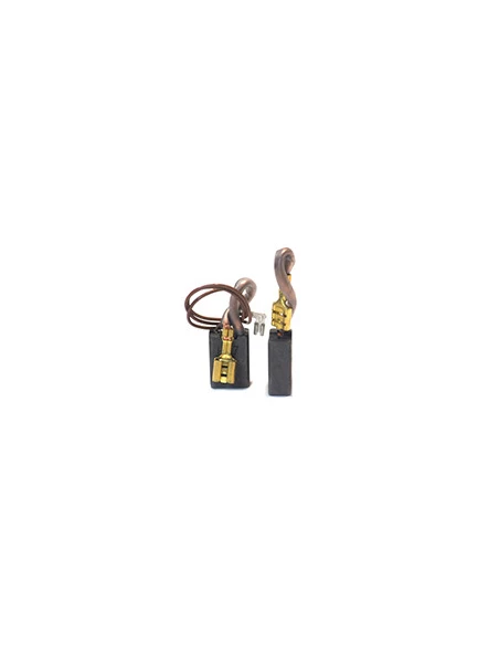 Jeu de 2 charbons adaptable pour AEG - ATLAS COPCO. Dimensions: 6.3 x 6.3 x 15mm.