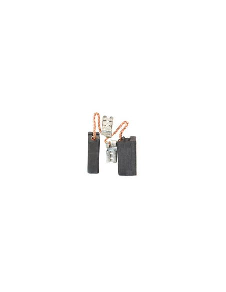 Jeu de 2 charbons adaptable pour AEG - ATLAS COPCO. Dimensions: 6.3 x 10 x 20mm.