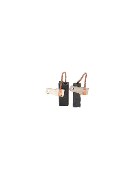 Jeu de 2 charbons adaptable pour HILTI, METABO, FLEX. Dimensions: 6.3 x 8 x 19mm.