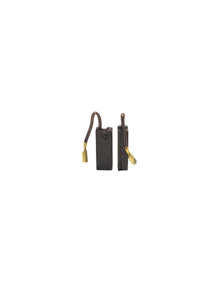 Jeu de 2 charbons adaptable pour HILTI. Dimensions: 6.3 x 10 x 26mm.