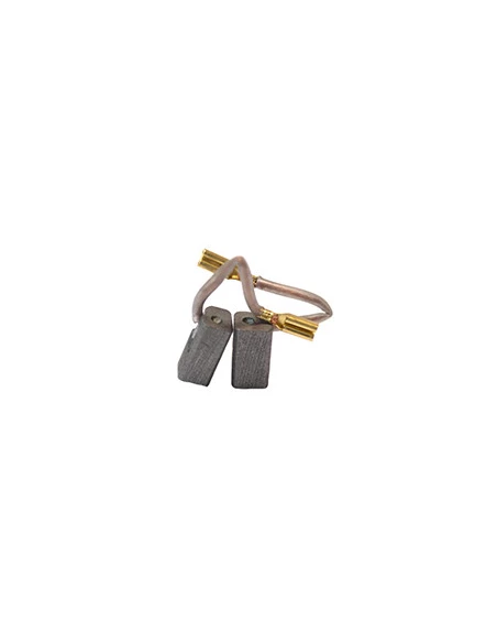 Jeu de 2 charbons adaptable pour HITACHI. Dimensions: 6.5 x 7.5 x 14mm.