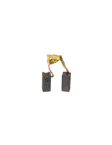 Jeu de 2 charbons adaptable pour METABO. Dimensions: 6.35 x 6.34 x 14mm.