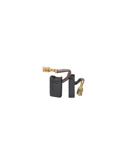 Jeu de 2 charbons adaptable pour DE WALT. Dimensions: 6.3x12.5x21.5mm.
