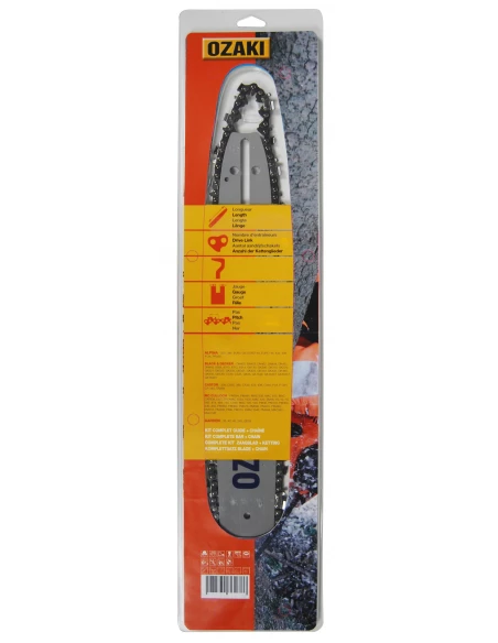 Guide de 40 cm montage ZA + chaine 3/8 low pro 050 (13mm) - 57 entraîneurs ( E57 ) OZAKI
