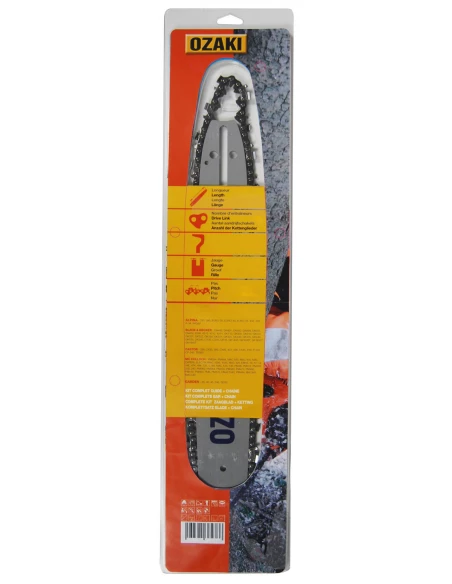Guide OZAKI 40 cm montage H + Chaîne 325'' 063 (16mm) 62 entraîneurs ( E62 )