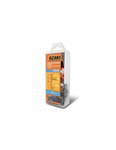Chaîne de tronçonneuse OZAKI sous coque semi carrée: 3/8'' 050 (1,3mm) 70 entraîneurs ( E70 )