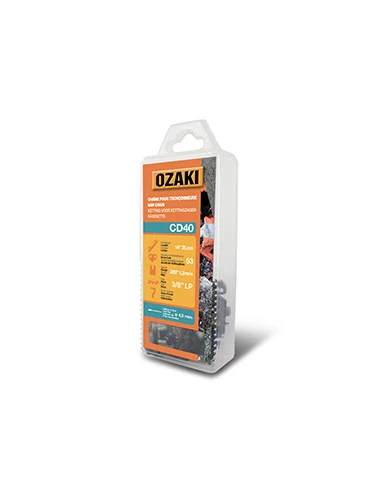 Chaîne de tronçonneuse OZAKI sous coque semi carrée: 3/8''LP 050 (1,3mm) 53 entraîneurs ( E53 )