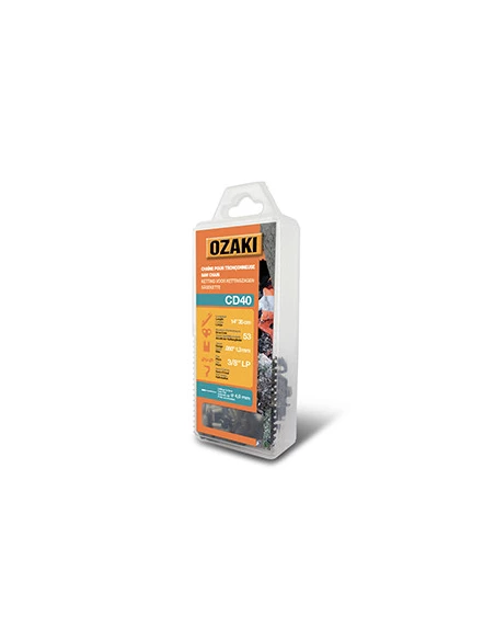 Chaîne de tronçonneuse OZAKI sous coque semi carrée: 3/8''LP 050 (1,3mm) 53 entraîneurs ( E53 )