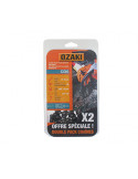 Lot de deux chaînes de tronçonneuse OZAKI sous coque semi carrée: 3/8""LP 050"" (1