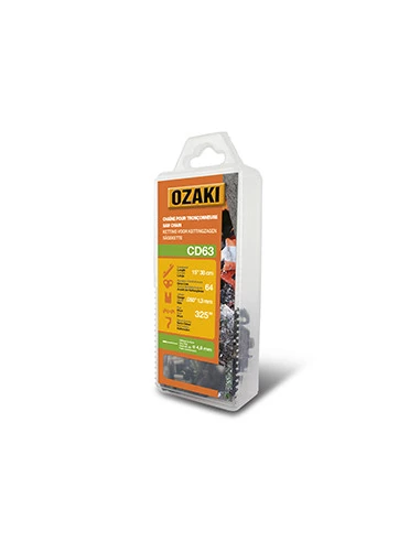 Chaîne de tronçonneuse OZAKI sous coque semi carrée: 325'' 050 (1,3mm) 64 entraîneurs ( E64 )