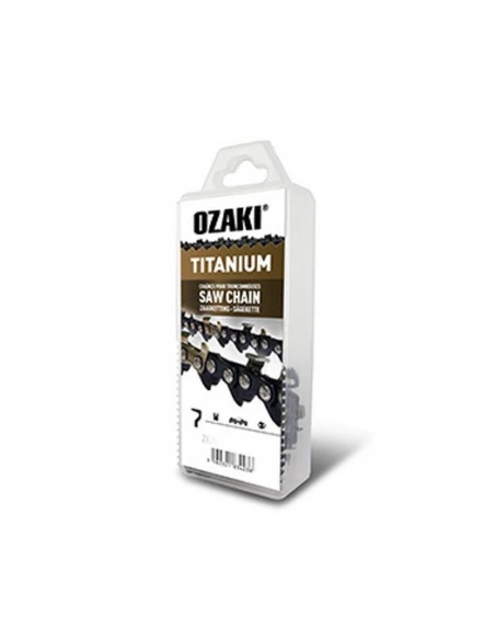 ''Chaîne OZAKI semi carrée, 3/8'''' 063 (1,6mm) induction titane - 60 entraîneurs''