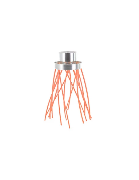 Tête aluminium brosse 8 fils nylon (16 en sortie) pour débroussailleuse de cylindrées jusqu'à 30cc. Modèle universel (alésage 20