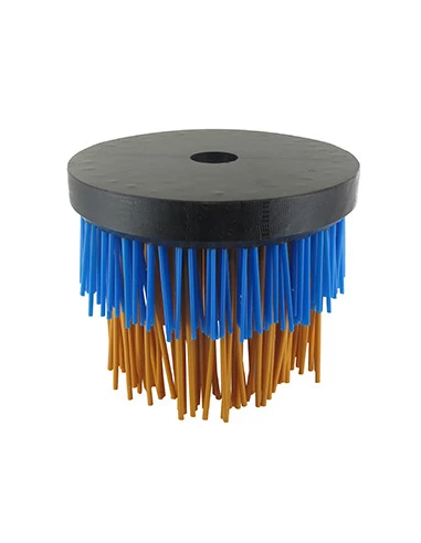 Tête brosse SENSITIV WIKRALON® pour débroussailleuses. Diamètre extérieure 150 mm, hauteur 100 mm, alésage 20,0 mm. Ne s'utilise