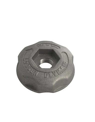 Écrou métal pas à gauche de rechange pour nos têtes fils nylon à bouton métal ARNETOLI MOTOR, TECOMEC