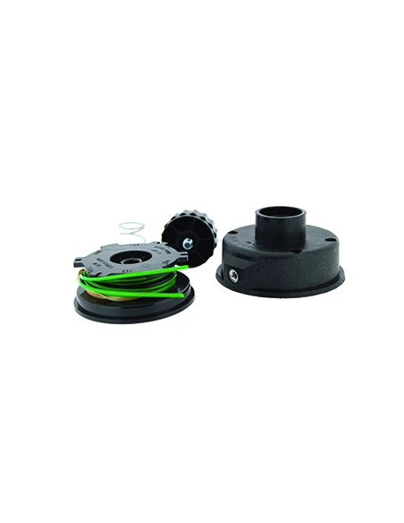 Tête complète fil nylon adaptable sur B&Q - HOMELITE - PERFORMANCE POWER - RYOBI - STIGA, pour désherbeuse à tube courbé, pas à