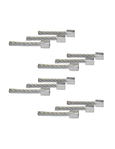 Jeu de 12 brins de rechange pour brosses de désherbage métal 1610302 et 1610303.