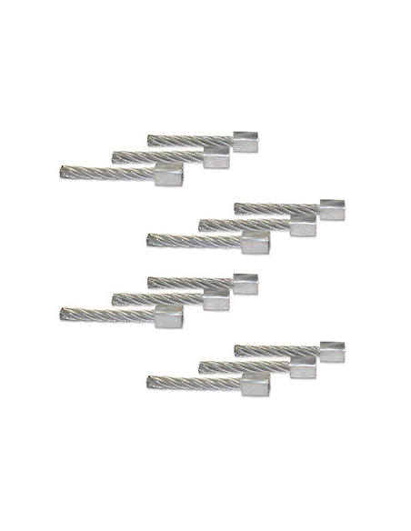 Jeu de 12 brins de rechange pour brosses de désherbage métal 1610302 et 1610303.