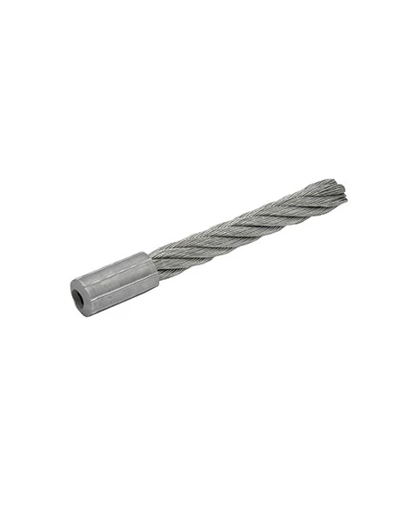 Brin de remplacement acier à nu pour CRAMER. Longueur totale 168 mm, Ø brin 16 mm. (10 brins par machine). Remplace origine 99.5