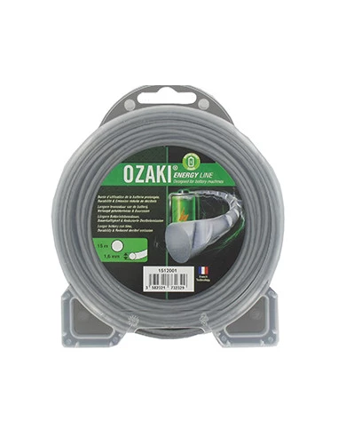 Coque fil nylon ondulé rond OZAKI ENERGY LINE. - Longueur: 15 m, Ø: 1,60mm.
