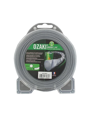 Coque fil nylon ondulé rond OZAKI ENERGY LINE. - Longueur: 15 m, Ø: 2,40mm.