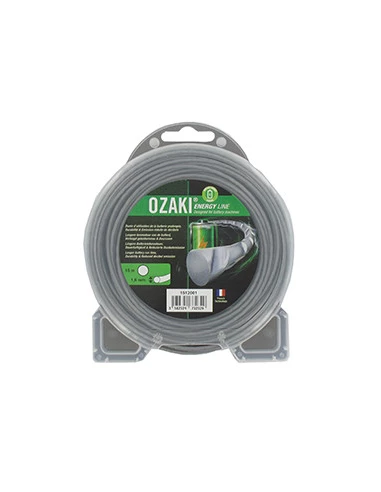 Coque fil nylon ondulé rond OZAKI ENERGY LINE. - Longueur: 87 m, Ø: 2,40mm.