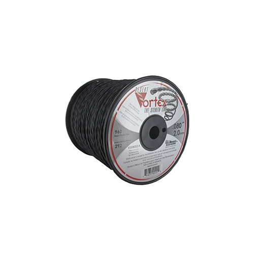 Bobine fil nylon copolymère VORTEX - Longueur: 292,6m, Ø: 2,00mm.