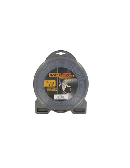 Coque fil OZAKI TITANIUM POWER 2,4mm x 97m. Profil pentagonal, co-polymère haute résistance.