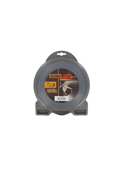 Coque fil OZAKI TITANIUM POWER 2,7mm X 79m Profil pentagonal, co-polymère haute résistance.