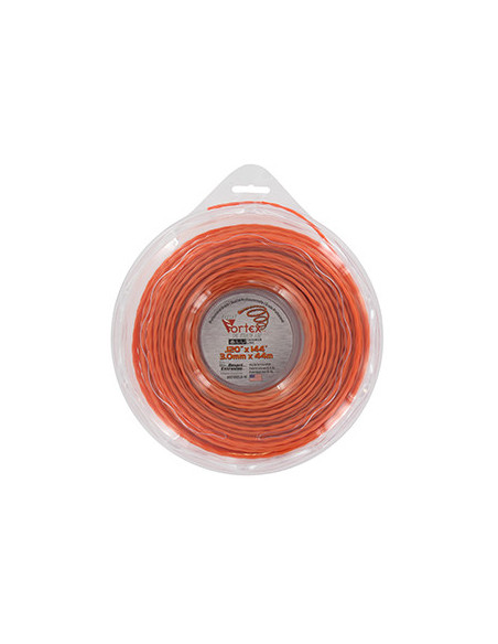 Coque fil nylon copolymère VORTEX Alu orange - Longueur: 44m, Ø: 3,00mm.