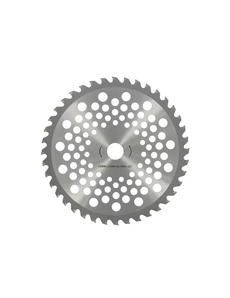 Lame à pointes carbures 40 dents Ø extérieur 230mm et alésage 25,4mm pour système de coupe avec tête universelle 1603085.