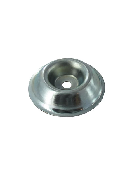 Coupelle d'appui en acier, alésage: 10mm, Diam: 85mm.