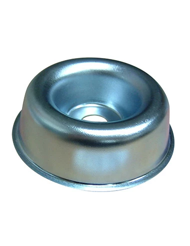 Coupelle d'appui en acier, alésage: 14mm, Diam: 82mm.