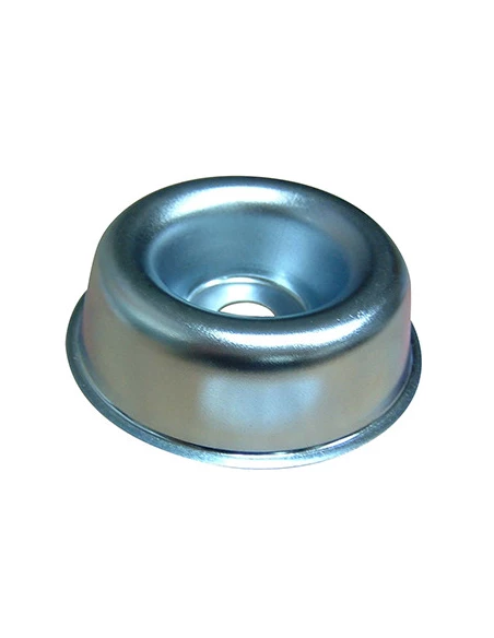 Coupelle d'appui en acier, alésage: 14mm, Diam: 82mm.