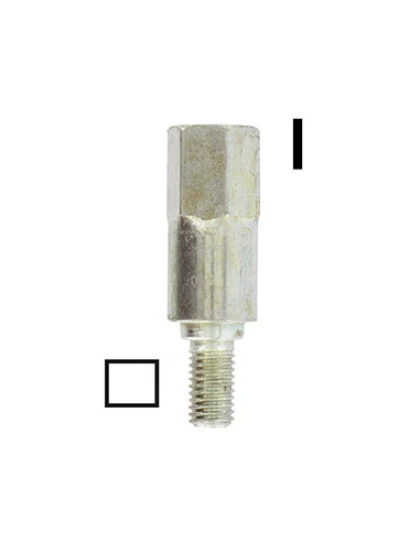 Adaptateur carré de Ø: 5,1mm - Se monte avec notre renvoi d'angle universel 1602042, élagueuse 1603093 et lamier universel 18010