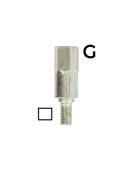Adaptateur carré de Ø: 6mm - Se monte avec notre renvoi d'angle universel 1602042, élagueuse 1603093 et lamier universel 1801000